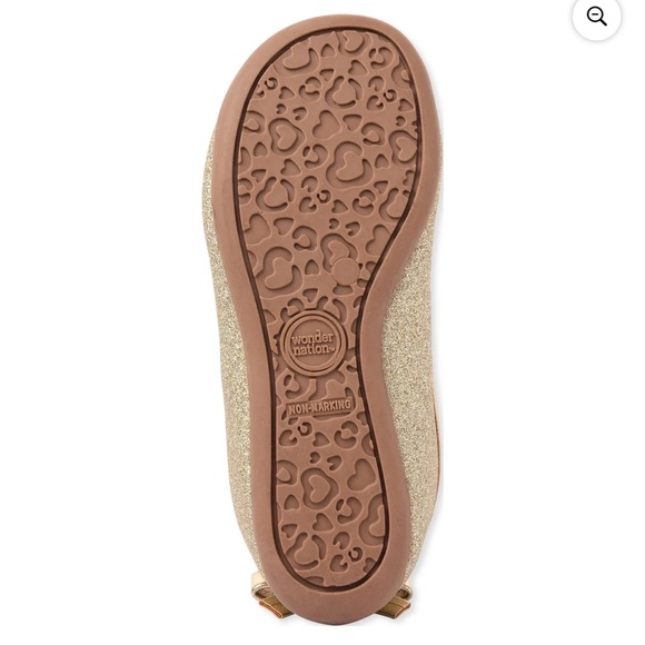 Gold Glitter Kids Ballet Flats - Picture 3 of 3